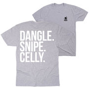 Hockey Short Sleeve T-Shirt - Dangle Snipe Celly Words (Back Design)