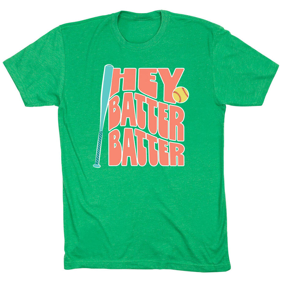 Softball Short Sleeve T-Shirt - Hey Batter Batter