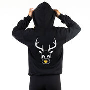 Softball Hooded Sweatshirt - Softball Reindeer (Back Design)