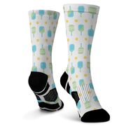 Pickleball Graphic Flex Mid-Calf Socks - Cross Court