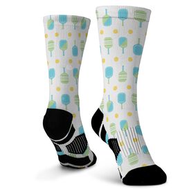 Pickleball Graphic Flex Mid-Calf Socks - Cross Court