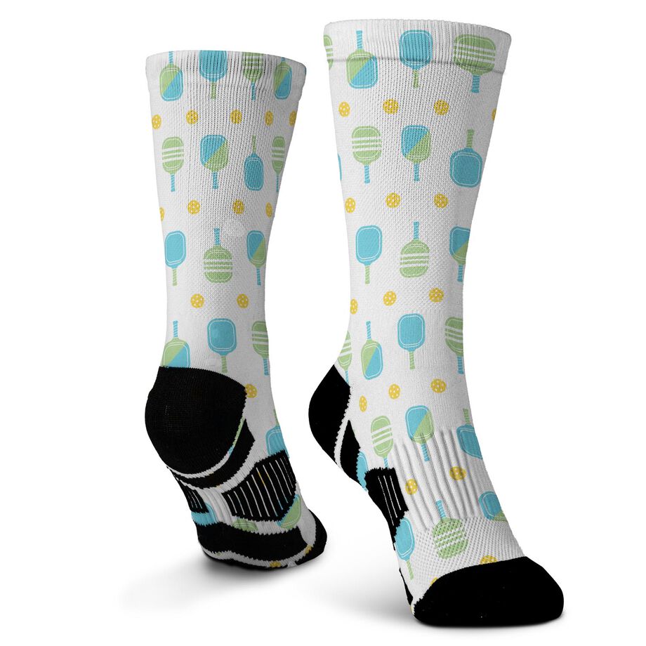 Pickleball Graphic Flex Mid-Calf Socks - Cross Court