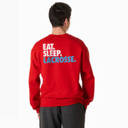 Lacrosse Crewneck Sweatshirt - Eat Sleep Lacrosse (Bold) (Back Design)