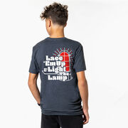 Hockey Short Sleeve T-Shirt - Lace 'Em Up And Light The Lamp (Back Design)