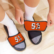 Soccer Repwell&reg; Slide Sandals - Custom Soccer Number