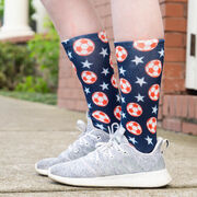 Soccer Graphic Flex Mid-Calf Socks - All American