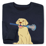 Girls Lacrosse Crewneck Sweatshirt - Chase The Lax Dog