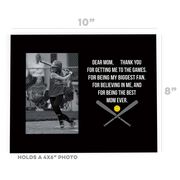 Softball Photo Frame - Dear Mom Heart