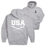 Baseball Hooded Sweatshirt - USA Baseball (Back Design)
