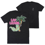Guys Lacrosse Short Sleeve T-Shirt - Lax Lizard (Back Design)