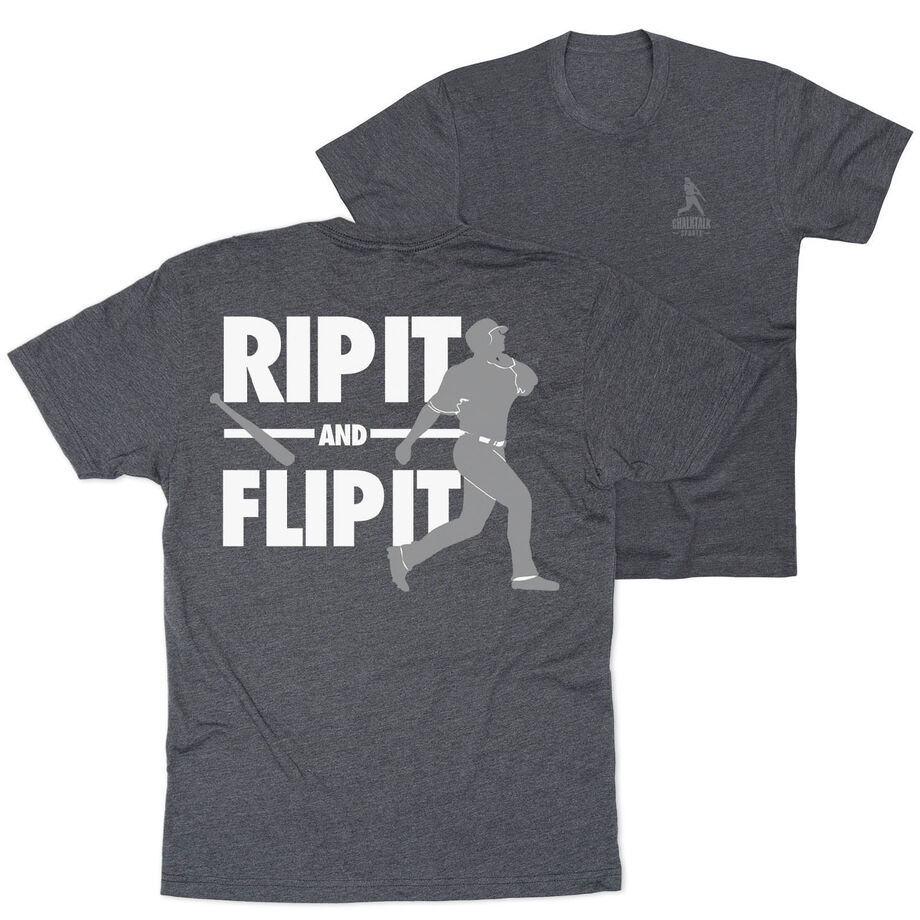 Baseball Short Sleeve T-Shirt - Rip It Flip It (Back Design)