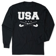 Field Hockey Tshirt Long Sleeve - USA