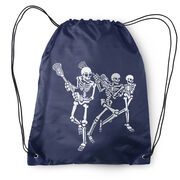 Guys Lacrosse Drawstring Backpack - Skeleton Offense
