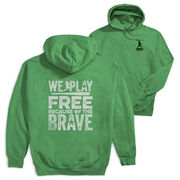 Baseball Hooded Sweatshirt - Because Of The Brave Baseball (Back Design)
