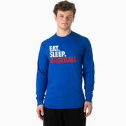 Baseball Tshirt Long Sleeve - Eat. Sleep. Baseball