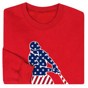 Baseball Crewneck Sweatshirt - Baseball Stars and Stripes Player