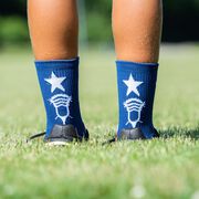 Guys Lacrosse Woven Mid-Calf Socks - Patriotic