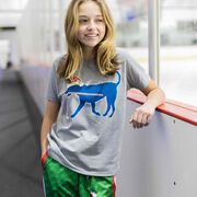 Hockey T-Shirt Short Sleeve Christmas Dog