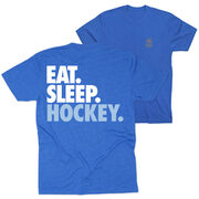 Hockey Short Sleeve T-Shirt - Eat. Sleep. Hockey (Back Design)