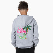 Guys Lacrosse Hooded Sweatshirt - Lax Lizard (Back Design)