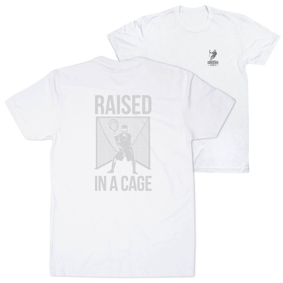 Lacrosse Short Sleeve T-Shirt - Raised In a Cage (Back Design)