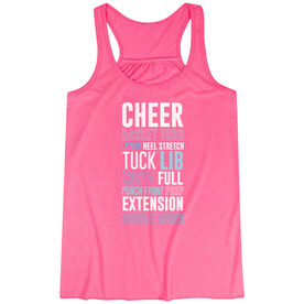 Cheerleading Flowy Racerback Tank Top - Cheerleading Words