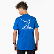 Baseball Short Sleeve T-Shirt - Baseball Player (Back Design)