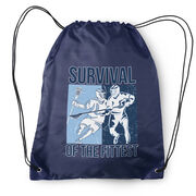 Guys Lacrosse Drawstring Backpack - Survival of the Fittest