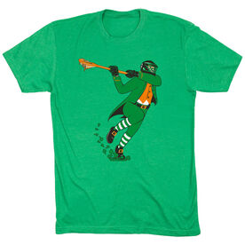 Guys Lacrosse Short Sleeve T-Shirt - Lacrosse Leprechaun
