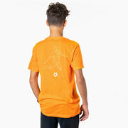 Soccer Short Sleeve T-Shirt - Soccer Guy Player Sketch (Back Design)
