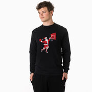 Basketball Tshirt Long Sleeve - Slam Dunk Santa