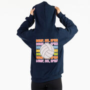 Volleyball Hooded Sweatshirt - Bump, Set, Spike (Back Design)