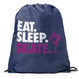 Figure Skating Drawstring Backpack Eat. Sleep. Skate.