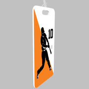 Baseball Bag/Luggage Tag - Personalized Baseball Player Silhouette Guy