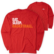 Basketball Tshirt Long Sleeve - Eat. Sleep. Basketball (Back Design)