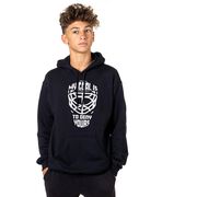 Hockey Hooded Sweatshirt - My Goal is to Deny Yours Goalie Mask