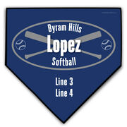 Softball Personalized Team Home Plate Plaque