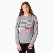 Hockey Tshirt Long Sleeve - Bones Saying