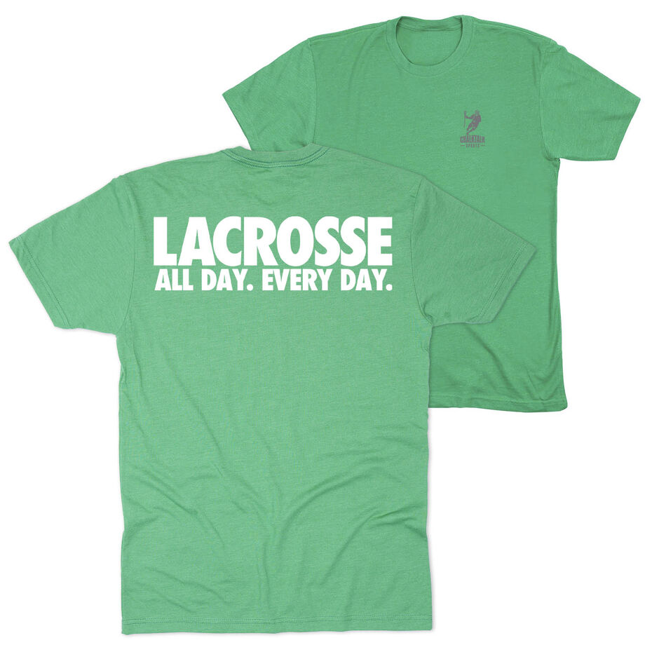 Guys Lacrosse T-Shirt Short Sleeve - All Day Every Day (Back Design)