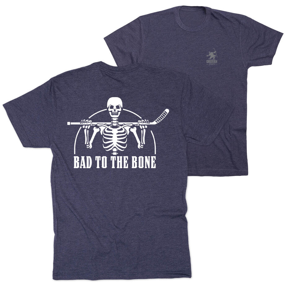 Hockey T-Shirt Short Sleeve - Bad To The Bone (Back Design)