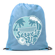 Pickleball Drawstring Backpack - Serve's Up