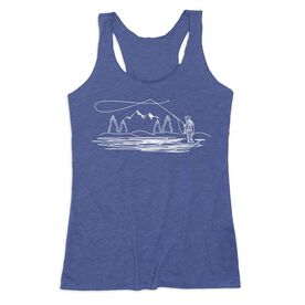 Fly Fishing Women's Everyday Tank Top - Fly Fishing Sketch