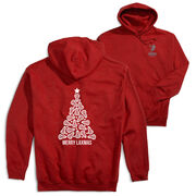 Lacrosse Hooded Sweatshirt - Merry Laxmas Tree (Back Design)
