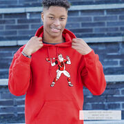 Football Hooded Sweatshirt - Touchdown Santa