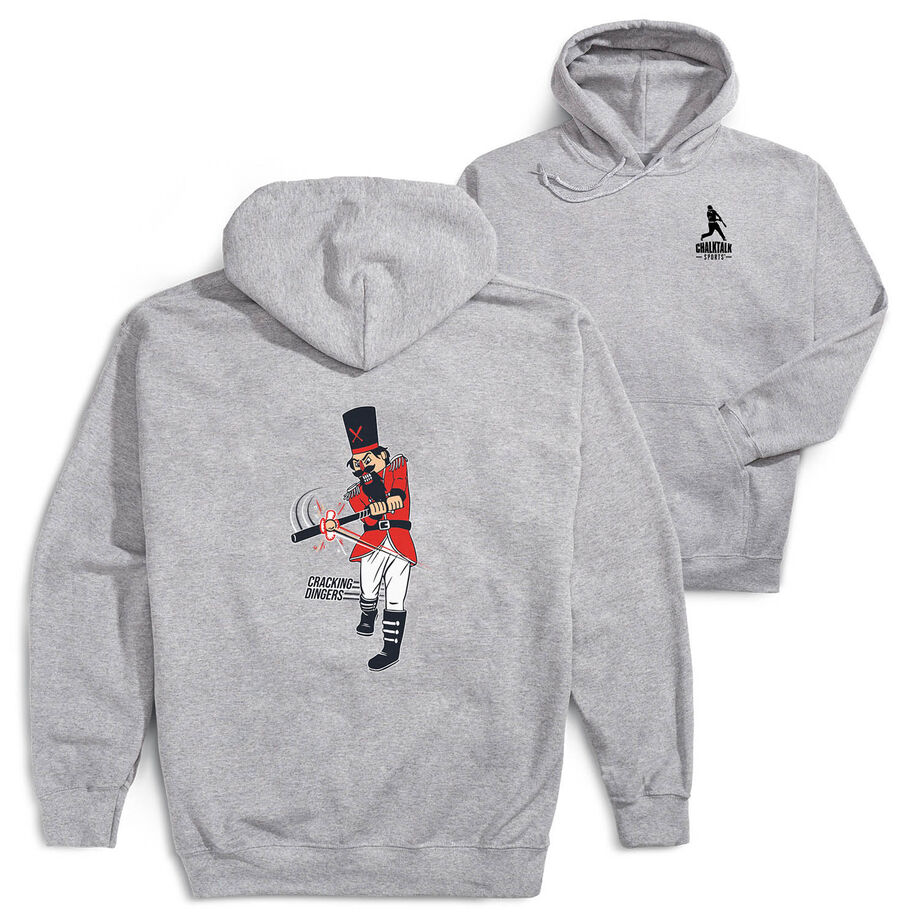 Baseball Hooded Sweatshirt - Cracking Dingers (Back Design)