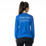 Hockey Tshirt Long Sleeve - Hockey Mom Definition (Back Design) 