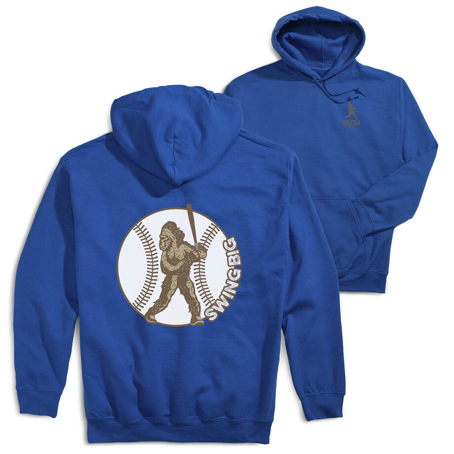 Baseball Hooded Sweatshirt - Baseball Bigfoot (Back Design)