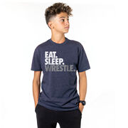 Wrestling T-shirt Short Sleeve Eat. Sleep. Wrestle.