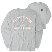 Hockey Tshirt Long Sleeve - Loud and Proud Hockey Mom (Back Design) 