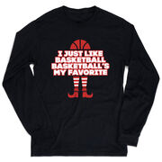 Basketball Tshirt Long Sleeve - Basketball's My Favorite